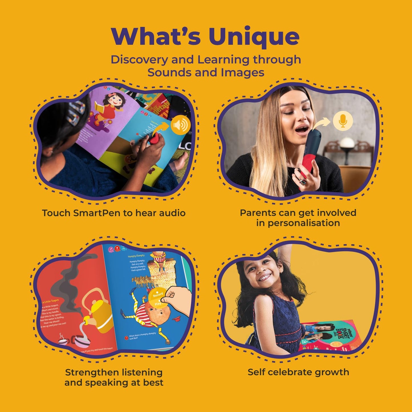 goDiscover Interactive SmartBook with Talking Pen | Set of 9 Story Sound Books with British Accent Audio | Activity Educational Kit for Toddlers, Preschool Kids Age 2 to 4 Years Learning Toys