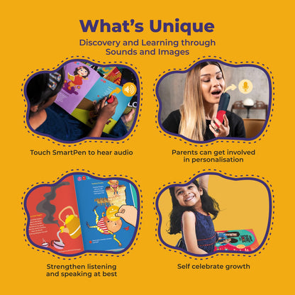 goDiscover Interactive SmartBook with Talking Pen | Set of 9 Story Sound Books with British Accent Audio | Activity Educational Kit for Toddlers, Preschool Kids Age 2 to 4 Years Learning Toys
